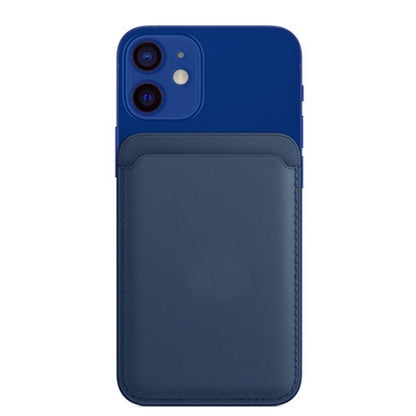 Cartera magnética Vael en iPhone, color azul marino
