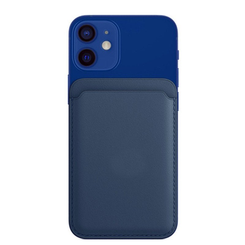 Cartera magnética Vael en iPhone, color azul marino